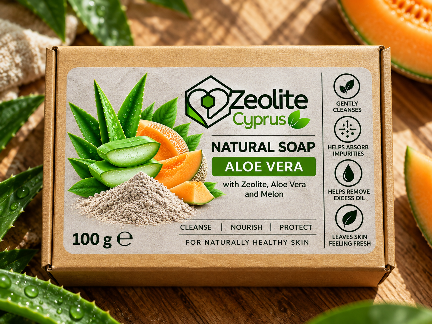 Zeolite Natural Soap – Aloe Vera