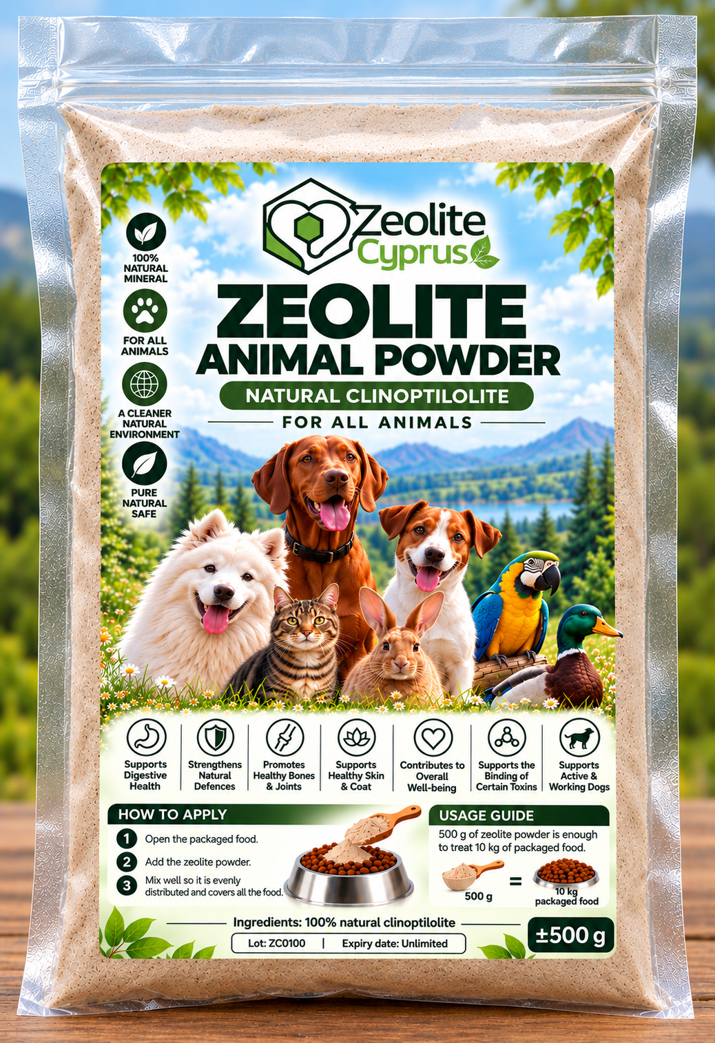 Zeolite Animal Powder