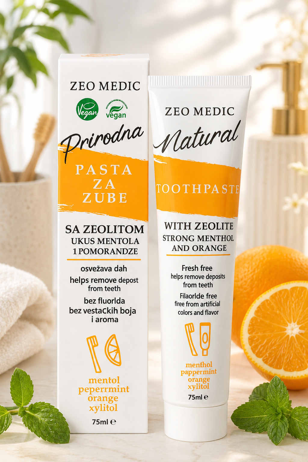 Zeo Medic Natural Toothpaste – Orange