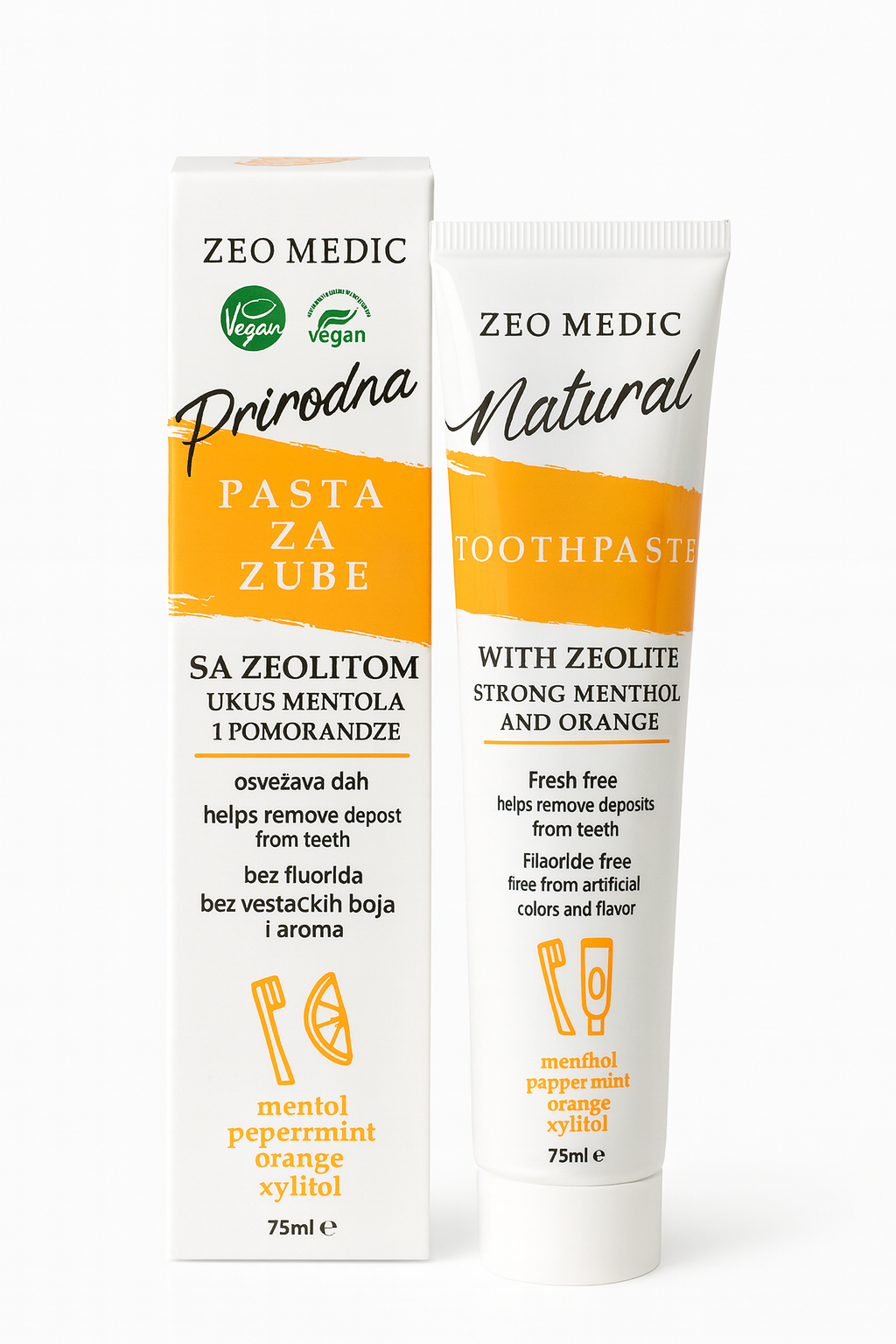 Zeo Medic Natural Toothpaste – Orange - Image 2