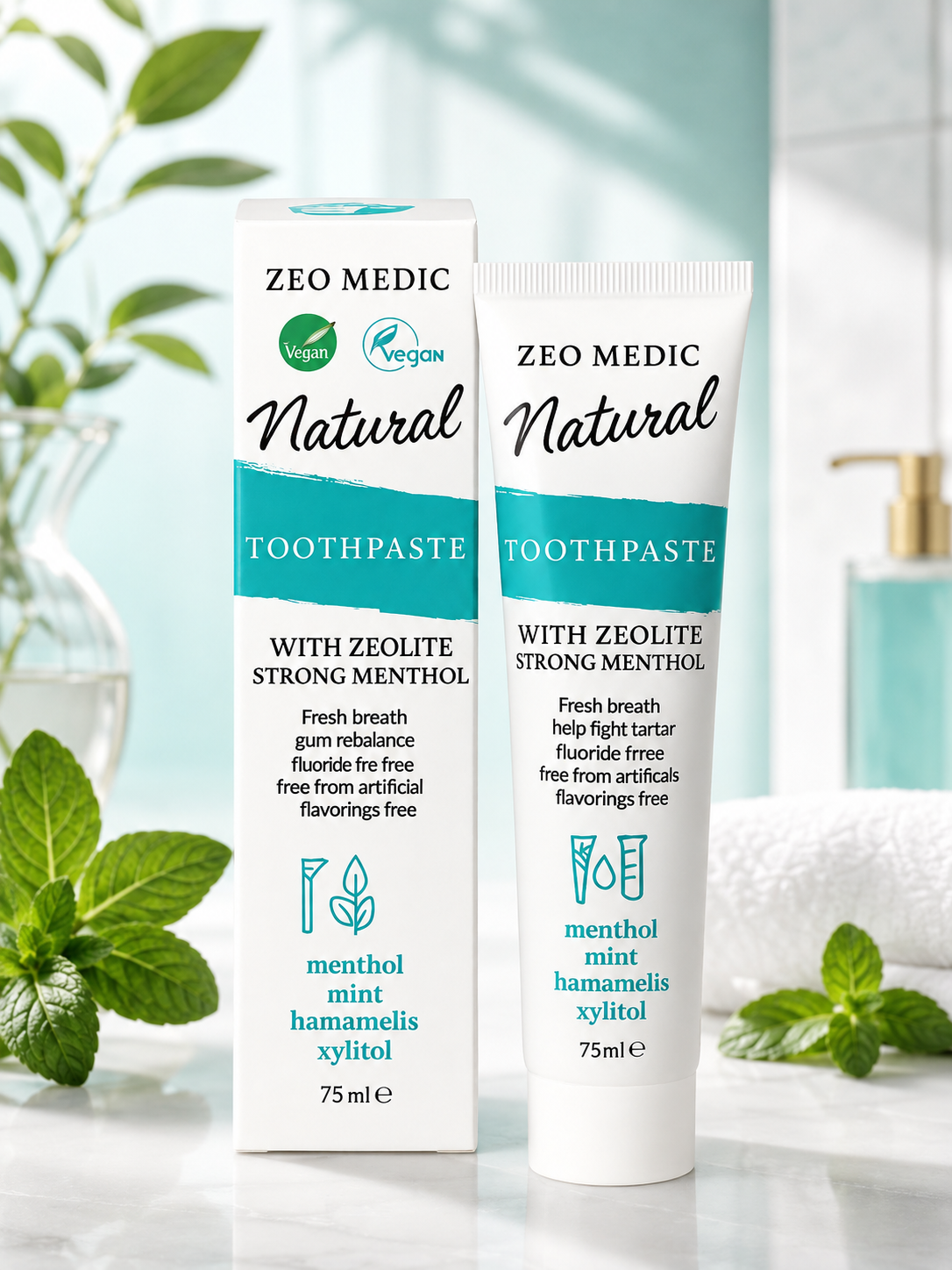 Zeo Medic Natural Toothpaste – Strong Menthol