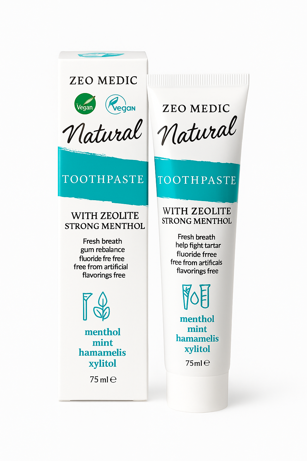 Zeo Medic Natural Toothpaste – Strong Menthol - Image 2